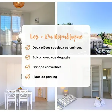 Appartement Le Republique By Apirent #balcon #climatisation #parking Cannes